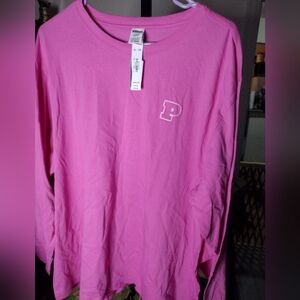 NWT PINK Long Sleeve Tee Shirt XL